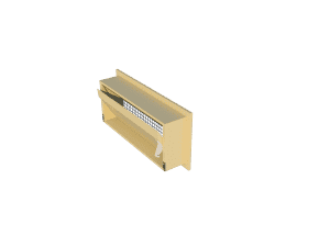 Ventilation pig and poultry house side wall inlet 135-FR side view - TPI-Polytechniek